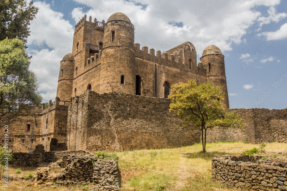 Fasilidas palace in the Royal Enclosure in Gondar, Ethiopia