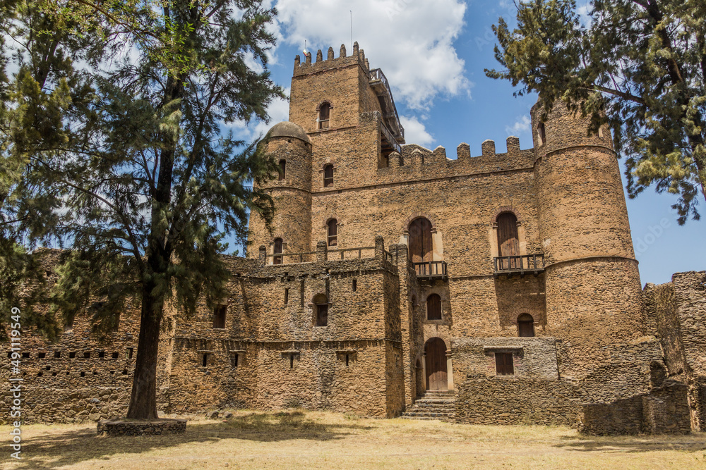 Fasilidas palace in the Royal Enclosure in Gondar, Ethiopia