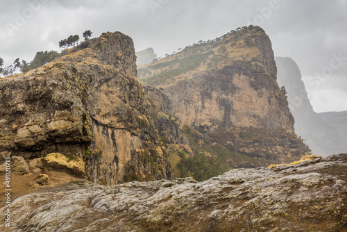 Landscape of Simien mountains, Ethiopia photo