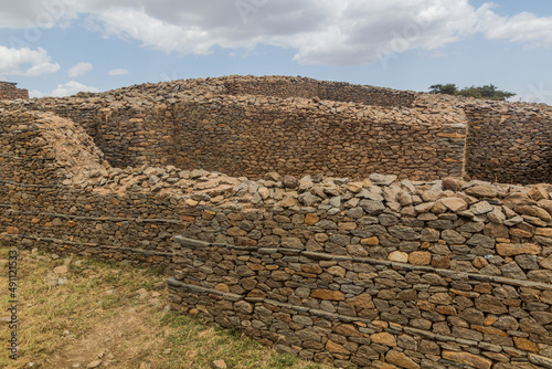 Photography Dungur (Queen of Sheba) Palace ruins in Axum, Ethiopia