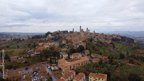 Amazing landscape in small villages in Tuscany Italy