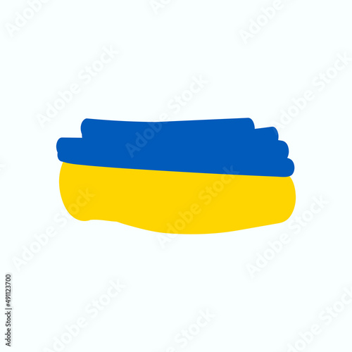 Make peace in ukraine flag paint vector illustration