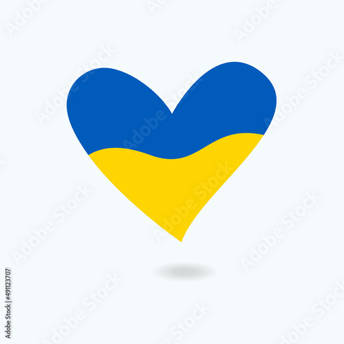 Stand with ukraine love heart, no to war vector