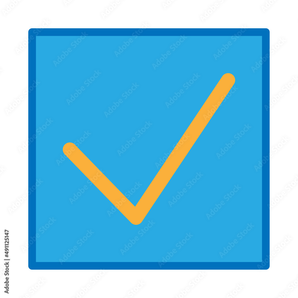 Check mark square. Tick icon. Vector illustration. stock image. Check mark square. Tick icon. Vector illustration. stock image.