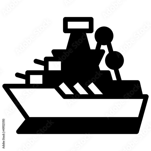 battleship solid icon