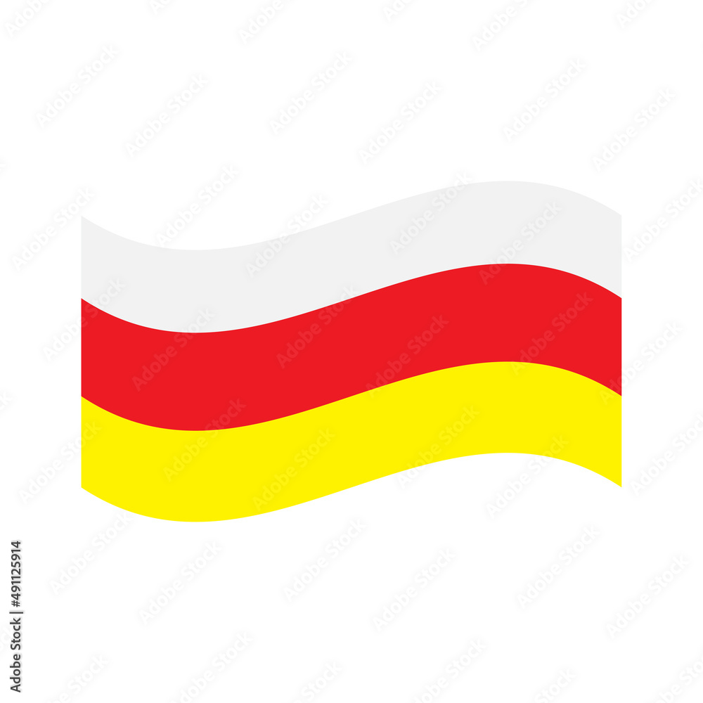 Retro flat button with wavy flag south ossetia. Vector illustration. stock image. Retro flat button with wavy flag south ossetia. Vector illustration. stock image.