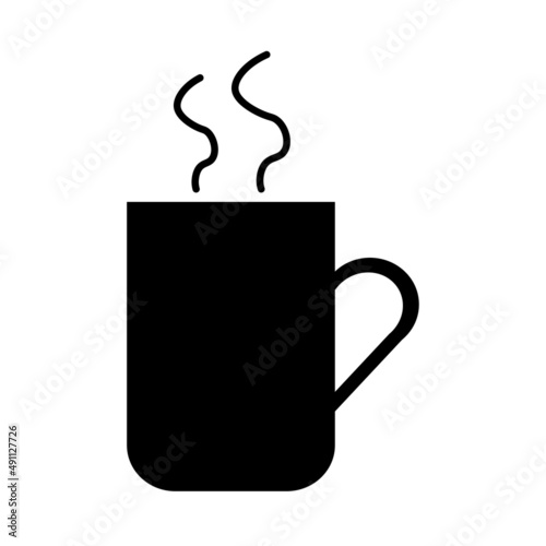 Modern flat cup icon on white background. Food illustration. Vector illustration. stock image.