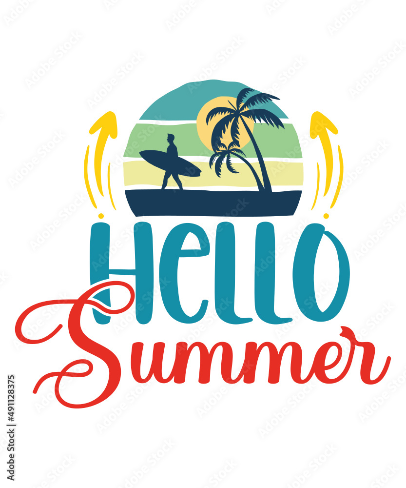 Vetor de Summer Beach Bundle SVG, Beach Svg Bundle, Summertime, Funny ...