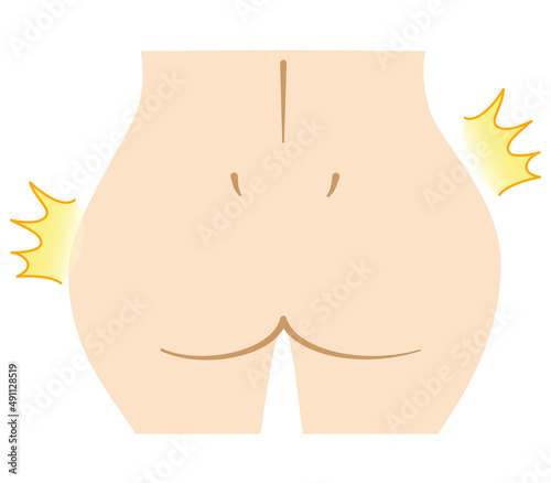 Beauty ass illustration.