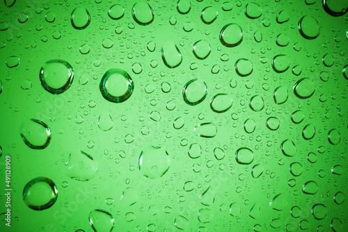 water drops on glass background.