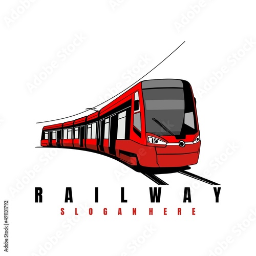 train logo design icon vector