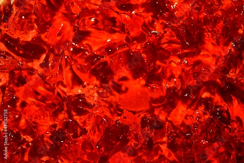 Red jelly close up texture