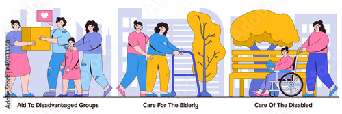 Aid to Disadvantaged Groups, Care for Elderly, and Help for Disabled Illustrated Pack