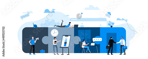 Animation ready duik friendly vector Illustration. Conceptual business story.