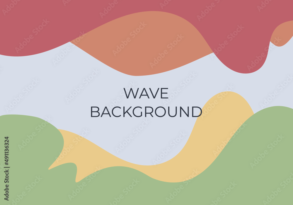 Colorfull wave abstract background with nord color palette
