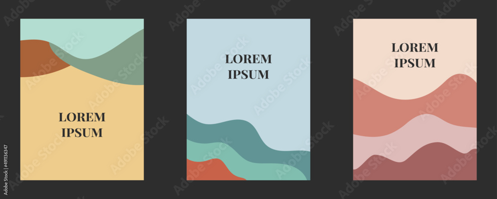 Background with wave pattern vector. Abstract template with wave pattern. Mountain and wave layout design in oriental style. Can use as template.