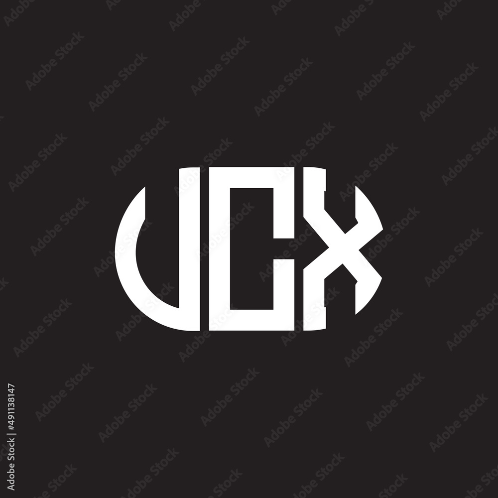 UCX letter logo design on black background. UCX creative initials letter logo concept. UCX letter design. UCX letter logo design on black background. UCX creative initials letter logo concept. UCX letter design.