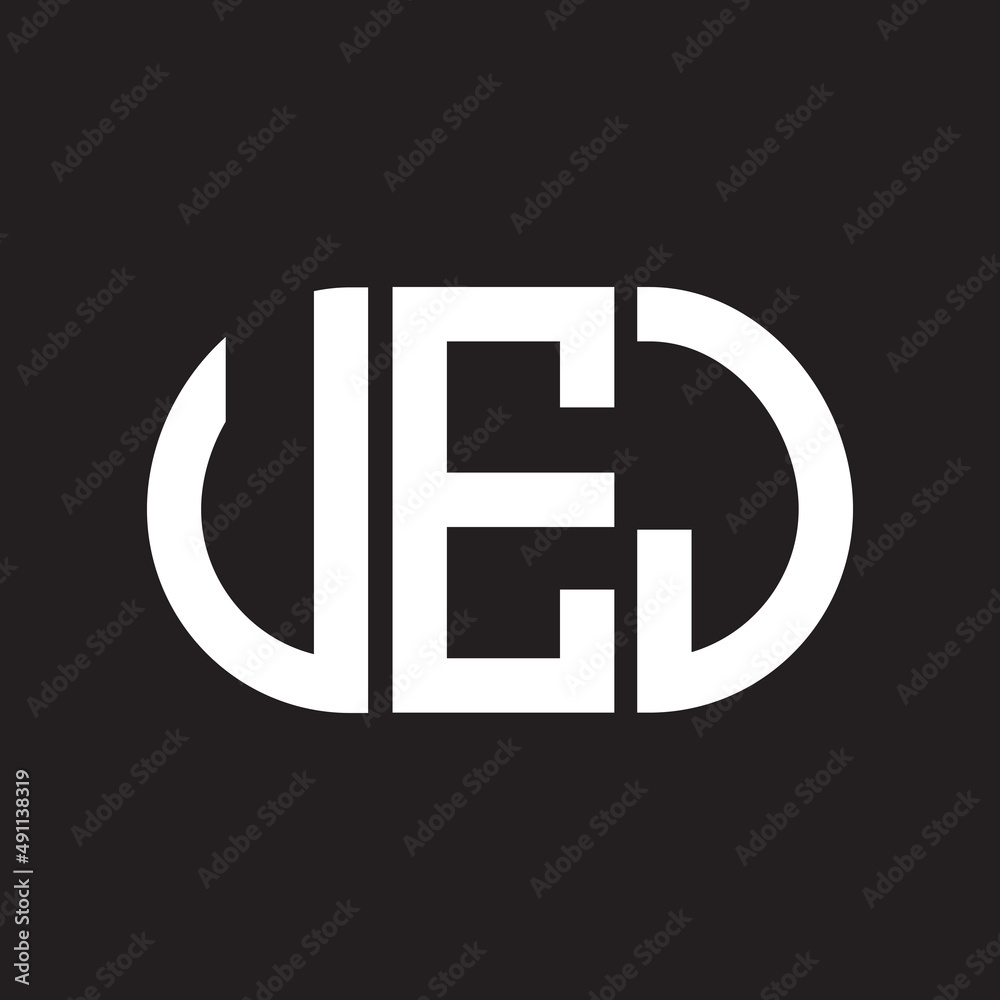 UEJ letter logo design on black background. UEJ creative initials letter logo concept. UEJ letter design. UEJ letter logo design on black background. UEJ creative initials letter logo concept. UEJ letter design.