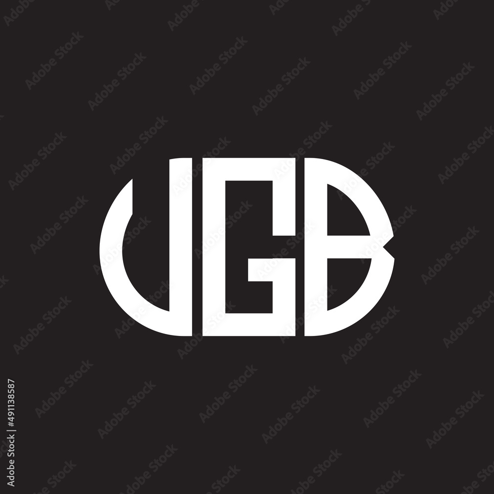 UGB letter logo design on black background. UGB creative initials letter logo concept. UGB letter design. UGB letter logo design on black background. UGB creative initials letter logo concept. UGB letter design.