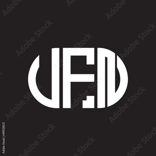 UFN letter logo design on black background. UFN creative initials letter logo concept. UFN letter design. photo