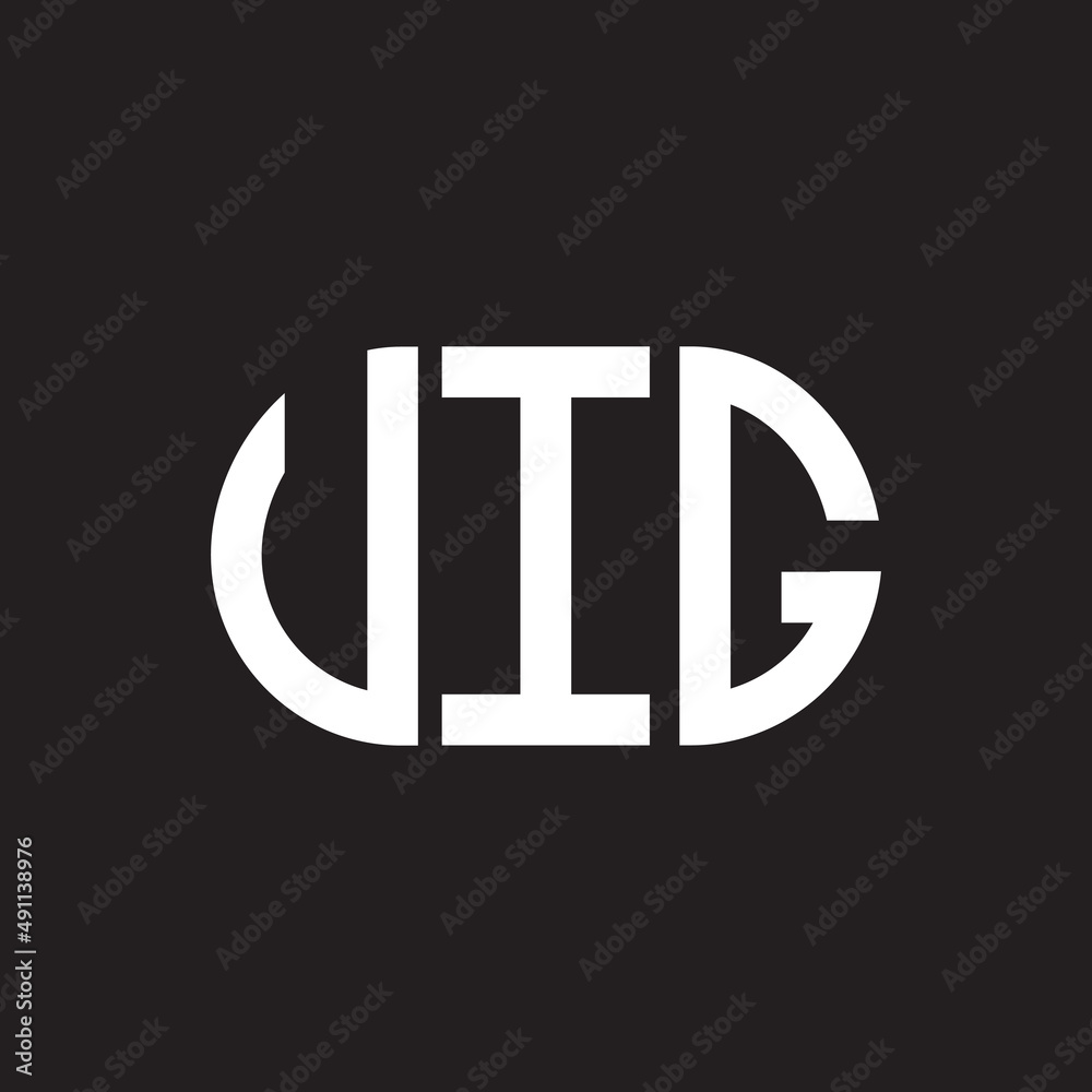 UIG letter logo design on black background. UIG creative initials letter logo concept. UIG letter design. UIG letter logo design on black background. UIG creative initials letter logo concept. UIG letter design.