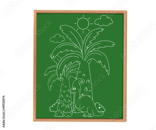 A board with a doodle sketch design on white background