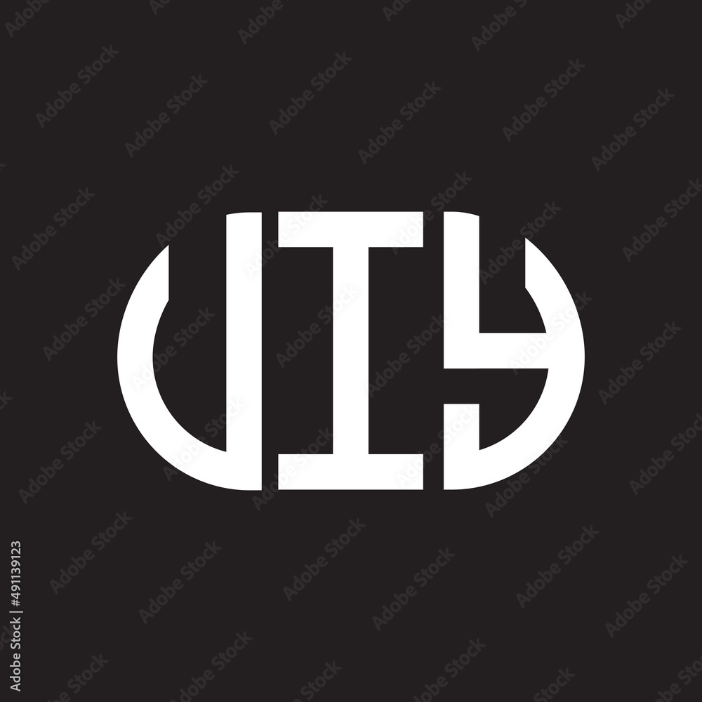 UIY letter logo design on black background. UIY creative initials letter logo concept. UIY letter design. UIY letter logo design on black background. UIY creative initials letter logo concept. UIY letter design.