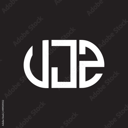 UJZ letter logo design on black background. UJZ creative initials letter logo concept. UJZ letter design.