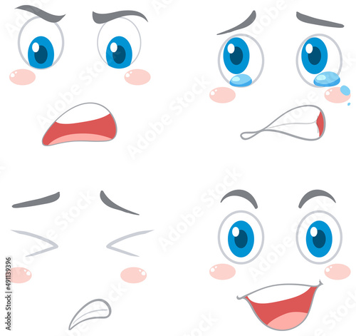 Set of different facial expression