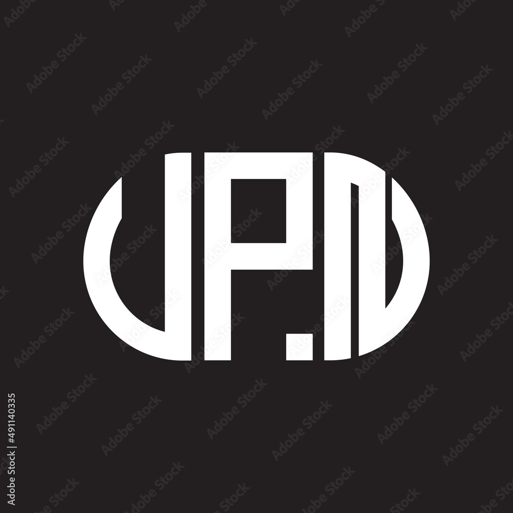 UPN letter logo design on black background. UPN creative initials letter logo concept. UPN letter design. UPN letter logo design on black background. UPN creative initials letter logo concept. UPN letter design.