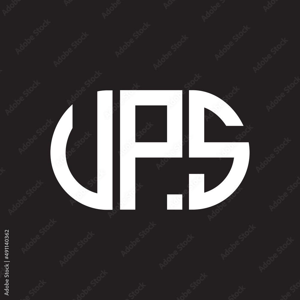 UPS letter logo design on black background. UPS creative initials letter logo concept. UPS letter design. UPS letter logo design on black background. UPS creative initials letter logo concept. UPS letter design.