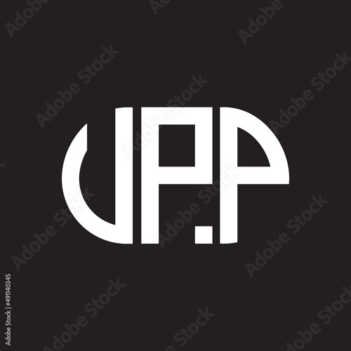 UPp letter logo design on black background. UPp creative initials letter logo concept. UPp letter design. photo