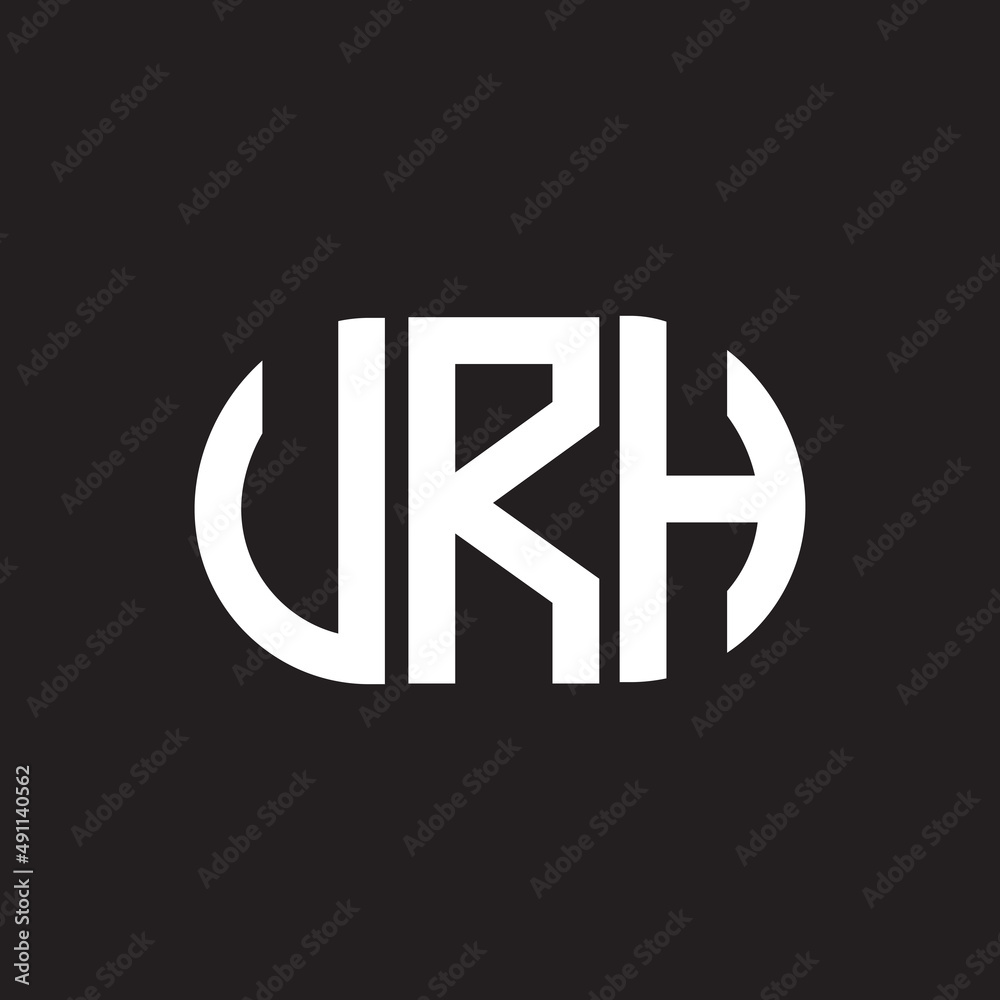 URH letter logo design on black background. URH creative initials letter logo concept. URH letter design. URH letter logo design on black background. URH creative initials letter logo concept. URH letter design.