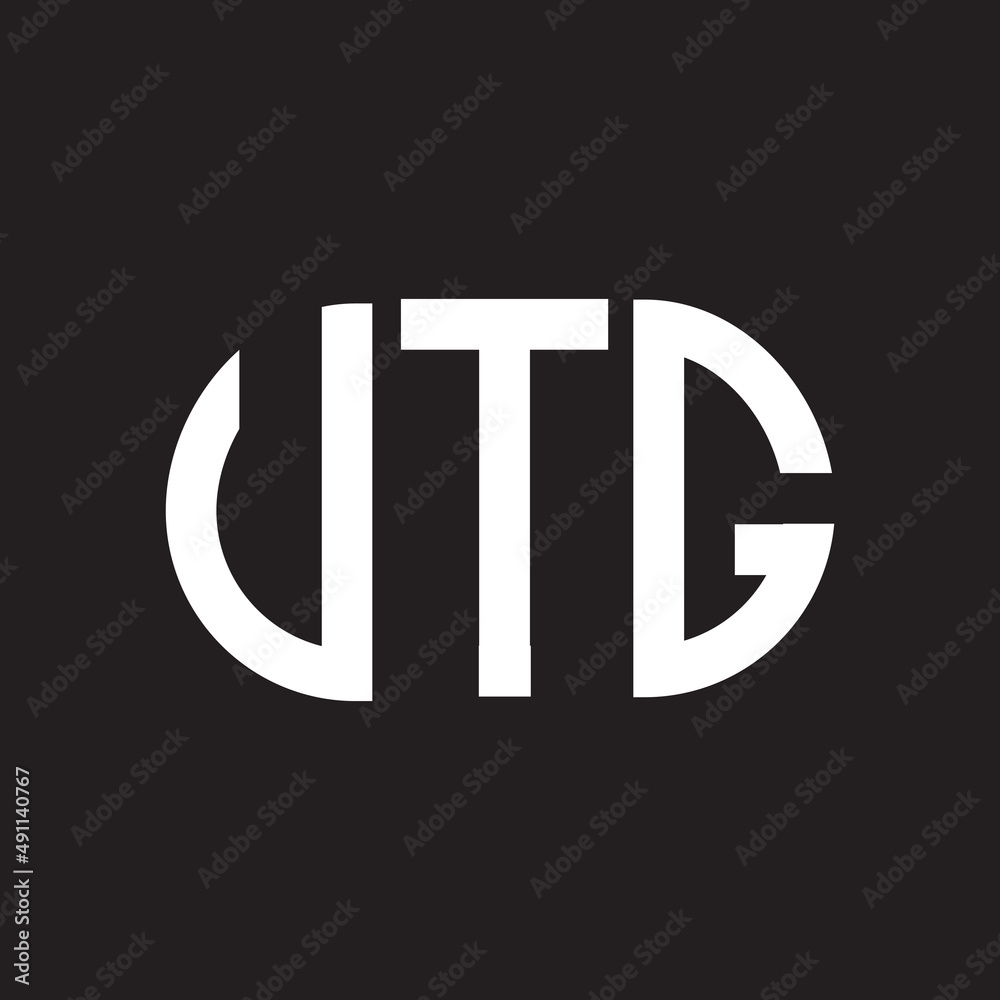 UTG letter logo design on black background. UTG creative initials letter logo concept. UTG letter design. UTG letter logo design on black background. UTG creative initials letter logo concept. UTG letter design.