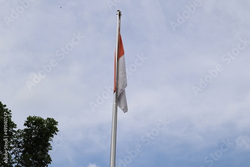 The Red and white Flag, national symbol of Indonesia.
