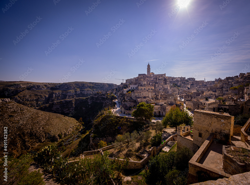 Obraz premium Amazing Matera Old Town - a historic Unesco World Heritage site in Italy - travel photography