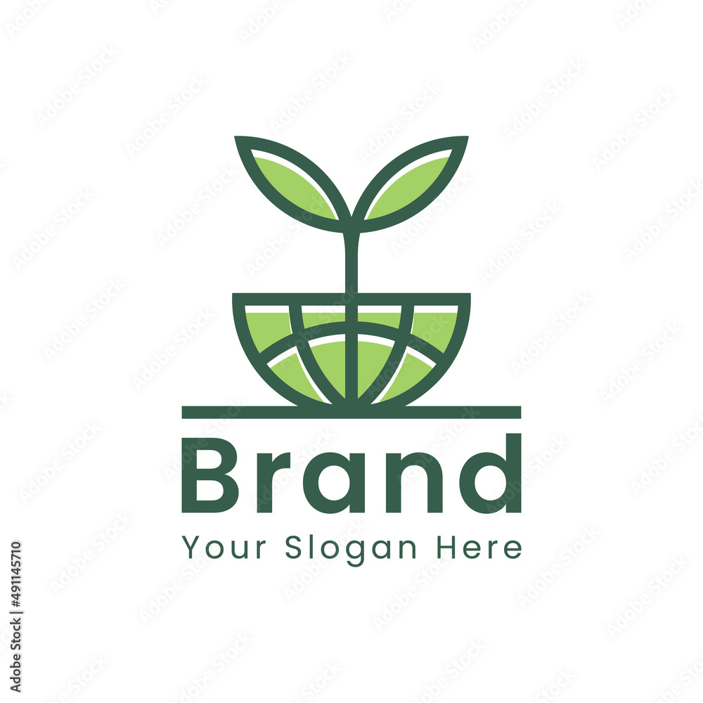 nature globe logo design nature globe logo design