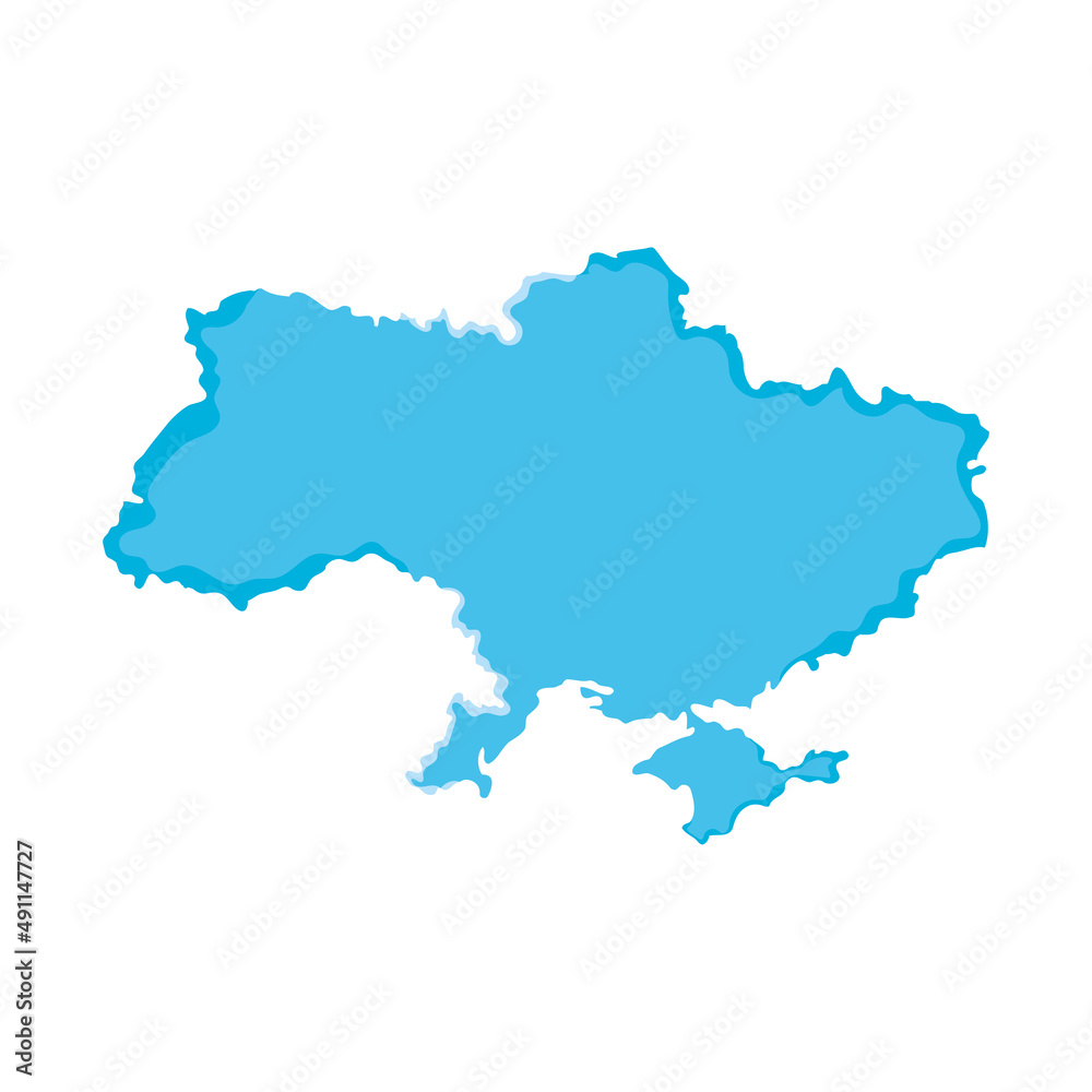 blue ukraine map