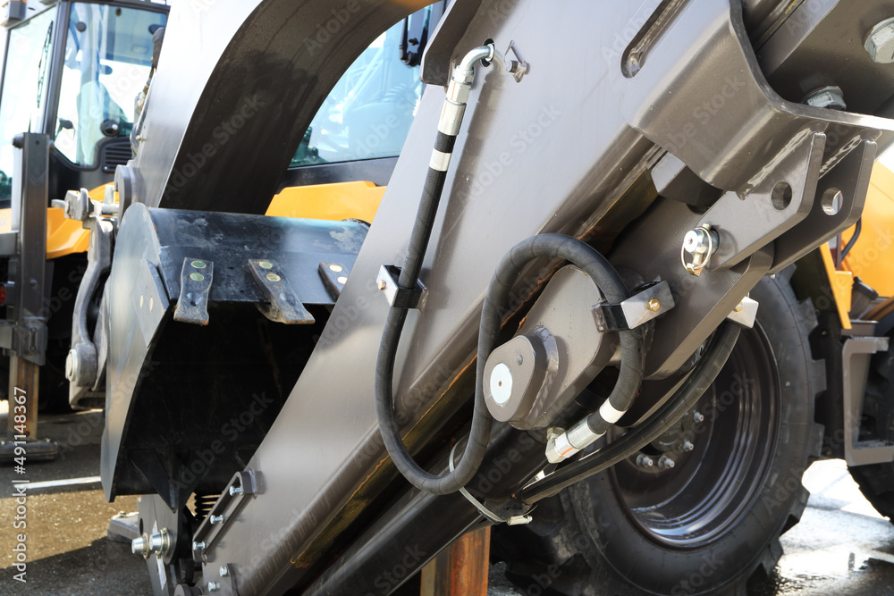 Picture of a bucket of a modern excavator. Picture of a bucket of a modern excavator.