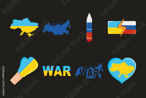 Russia and Ukranie set photo