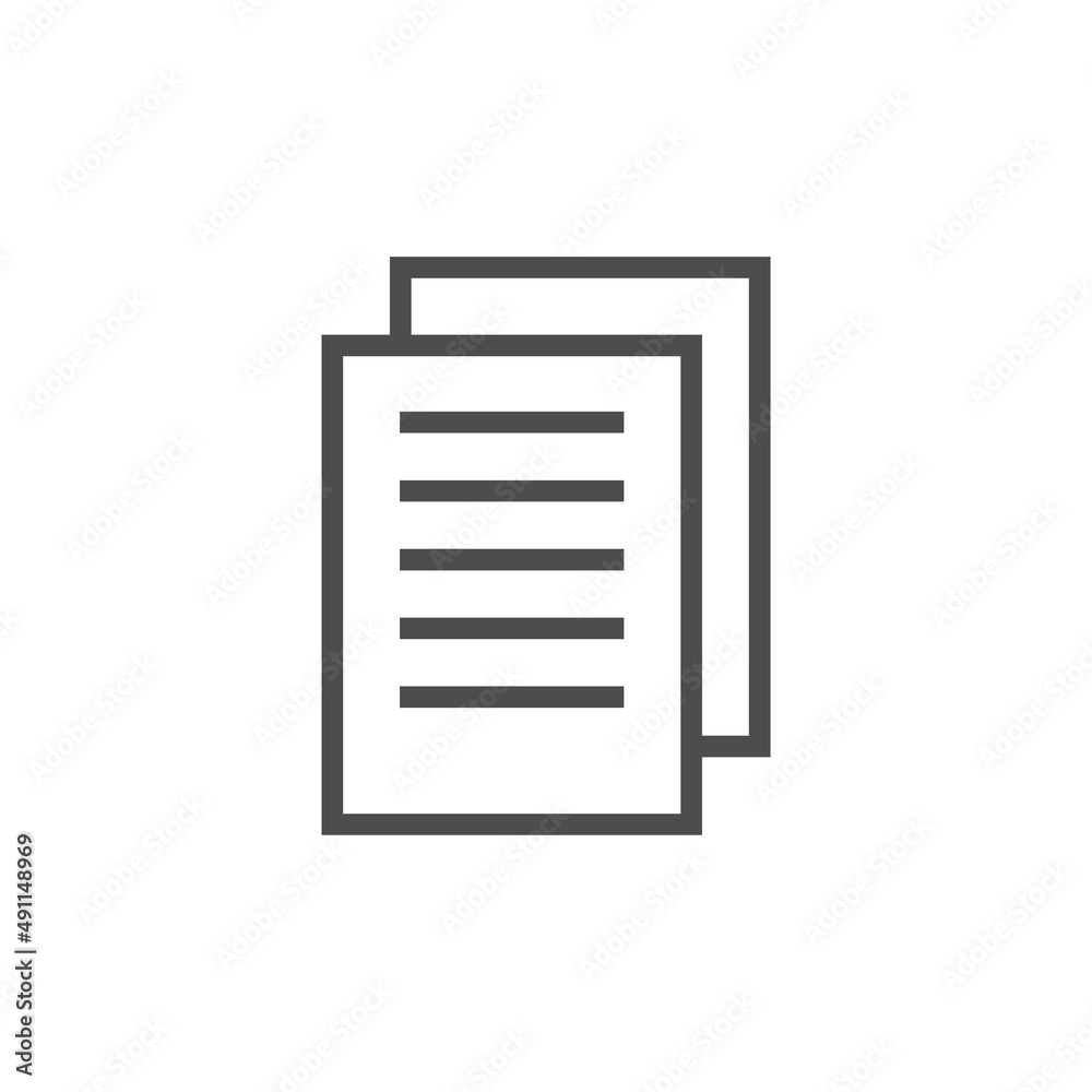 Document sheets, finance, money and banking line style vector icon Document sheets, finance, money and banking line style vector icon
