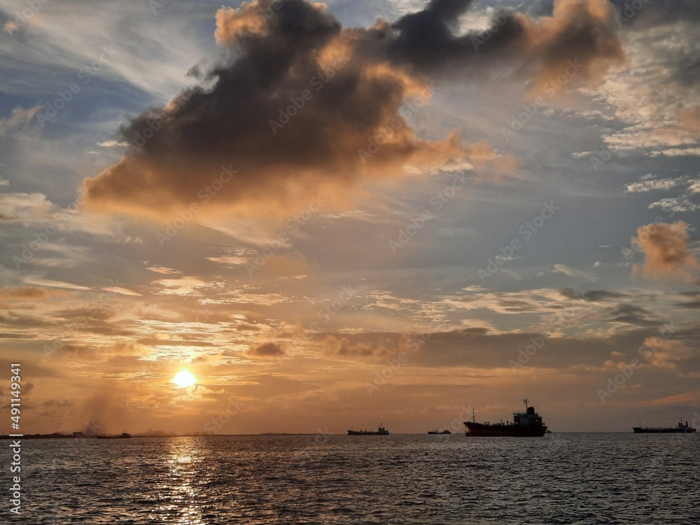 Amazing Sunset at Male Beach, Maldives