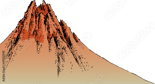 浮世絵　山　その1