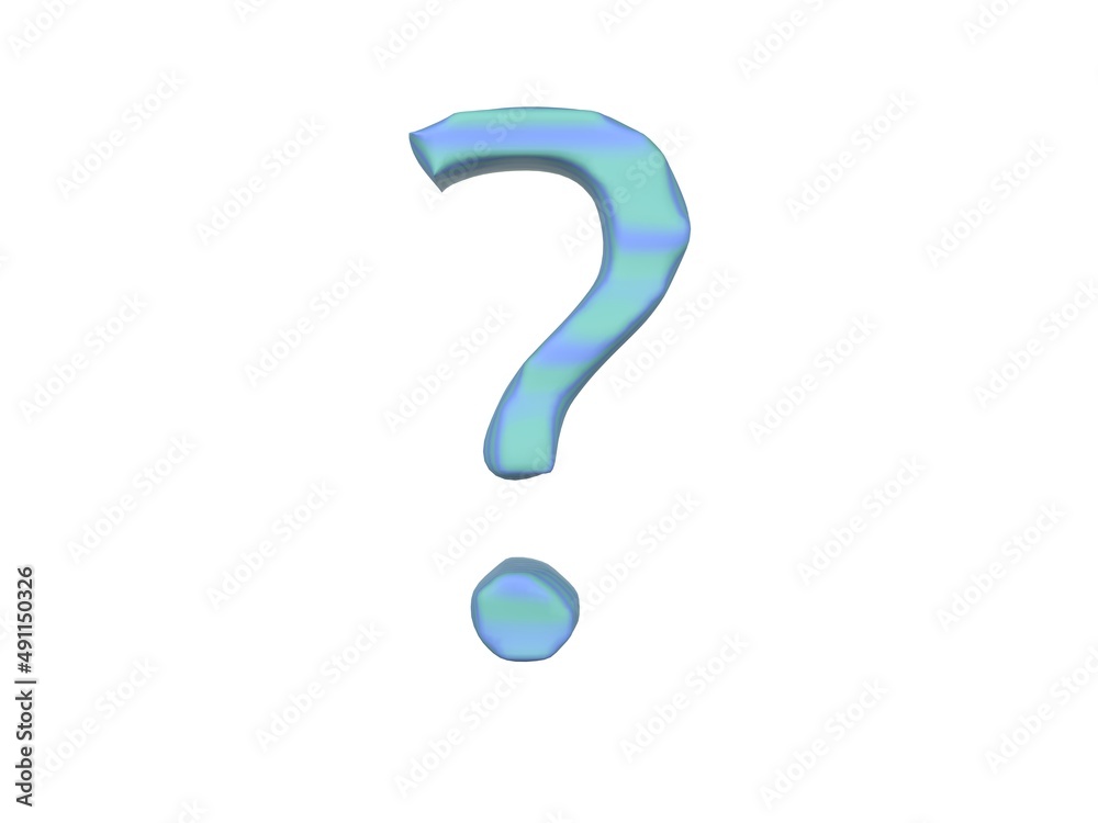 Wave Themed Font Question Mark Wave Themed Font Question Mark