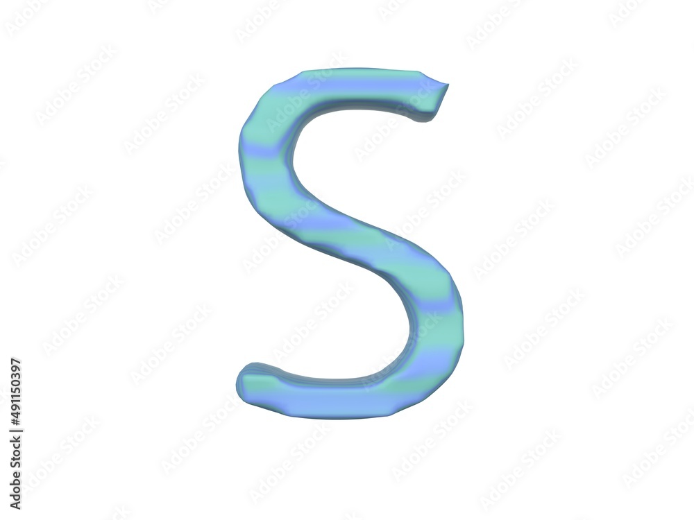 Wave Themed Font  Letter S