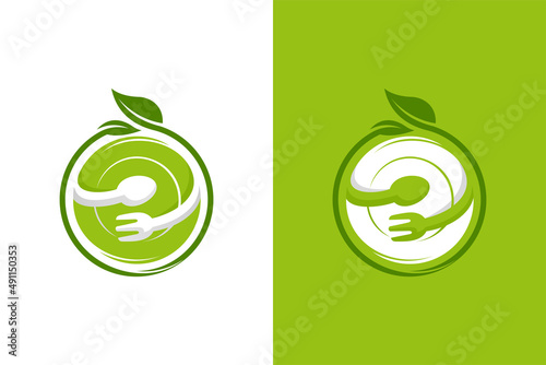 Nature food logo design