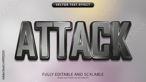 attack text effect editable eps file