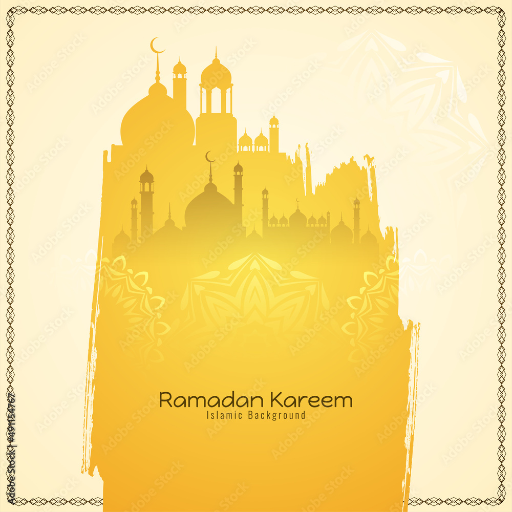 Ramadan Kareem traditional Islamic festival greeting background design