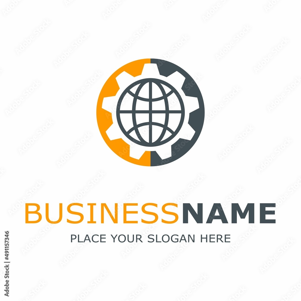 gear world vector logo template. suitable for business, web and automotive gear world vector logo template. suitable for business, web and automotive
