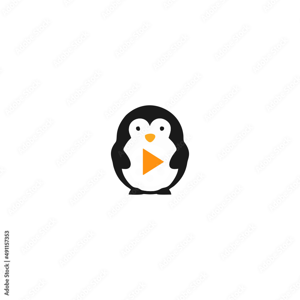 Obraz premium Penguin Video Play logo